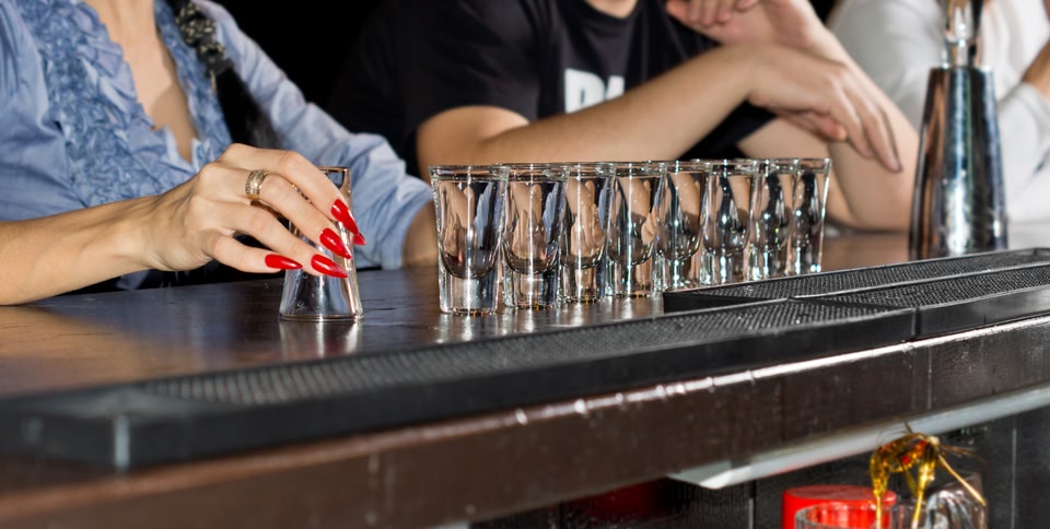 woman in the bar