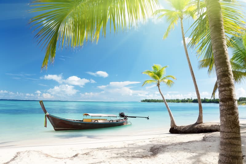 A white sand beach in the Dominican Republic