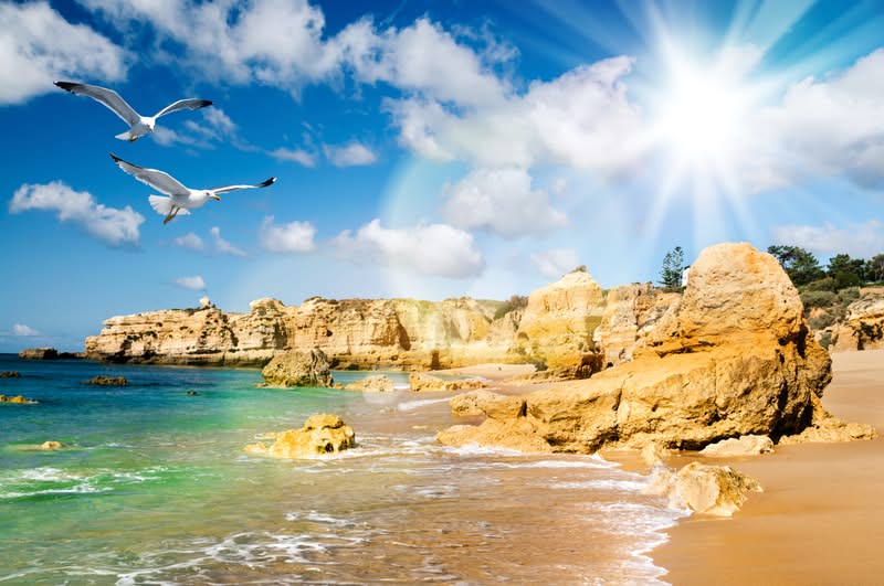 A sandy beach near Albufeira