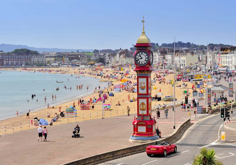 Weymouth Beach, Dorset, UK Weymouth Beach is home to some of Dorset's top tourist attractions
