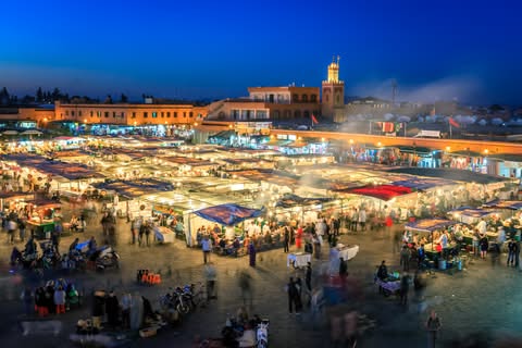 plaza de jema el fnaa en marrakech marruecos