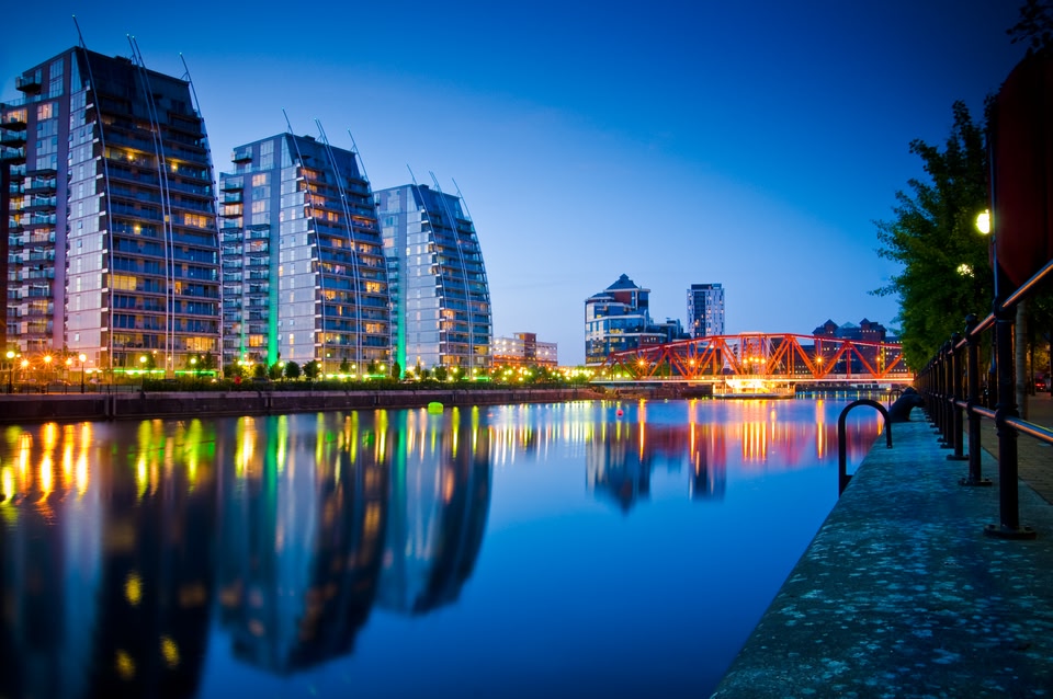 Salford Quays de Manchester en Reino Unido