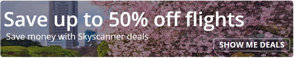 Skyscanner deals page