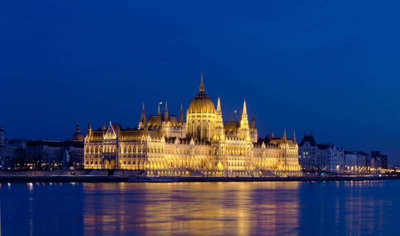 Budapest - night view from the Danube