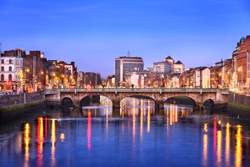 The River Liffey in the Irish capital Dublin