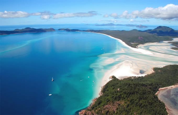 หาดไวท์เฮเวน หมู่เกาะไวท์ซันเดย์ ประเทศออสเตรเลีย  (Whitehaven, Whitsunday Islands, Australia)