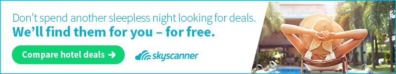 Find hotels with Skyscanner