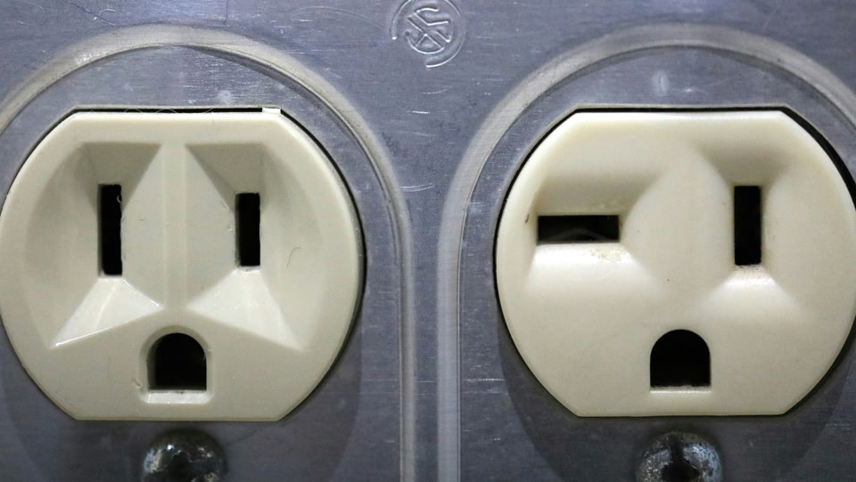 An image of plug sockets used in the USA