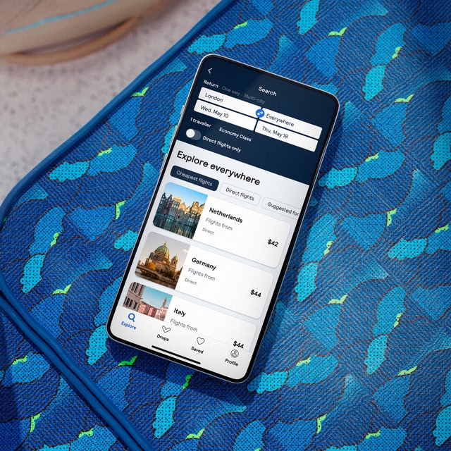 Explore Everywhere search on Skyscanner app