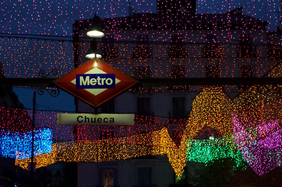 Chueca district metro stop in Madrid