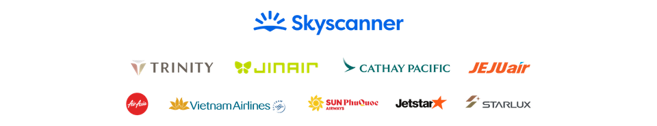 Skyscanner and partner logo lock up