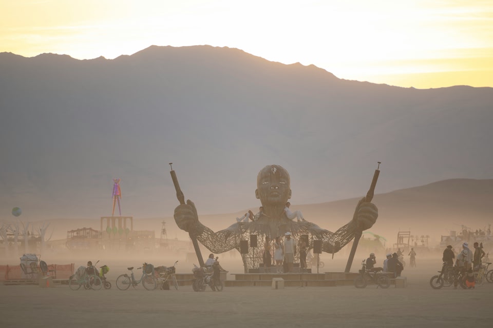 An example of the types of art installations you will create and see at Burning Man festival