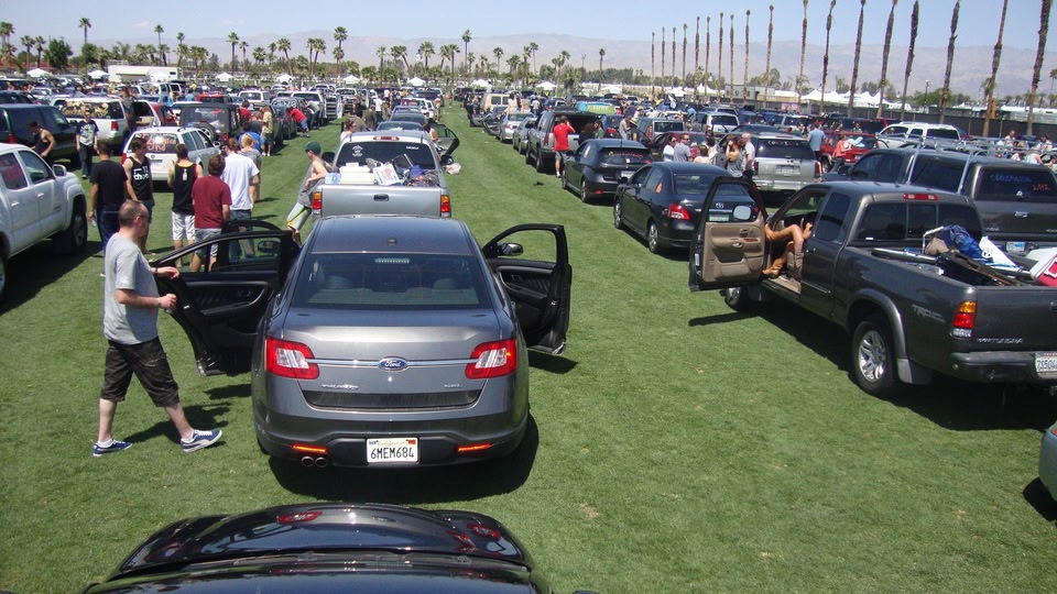 Parkplatz beim Coachella Festival in Indio