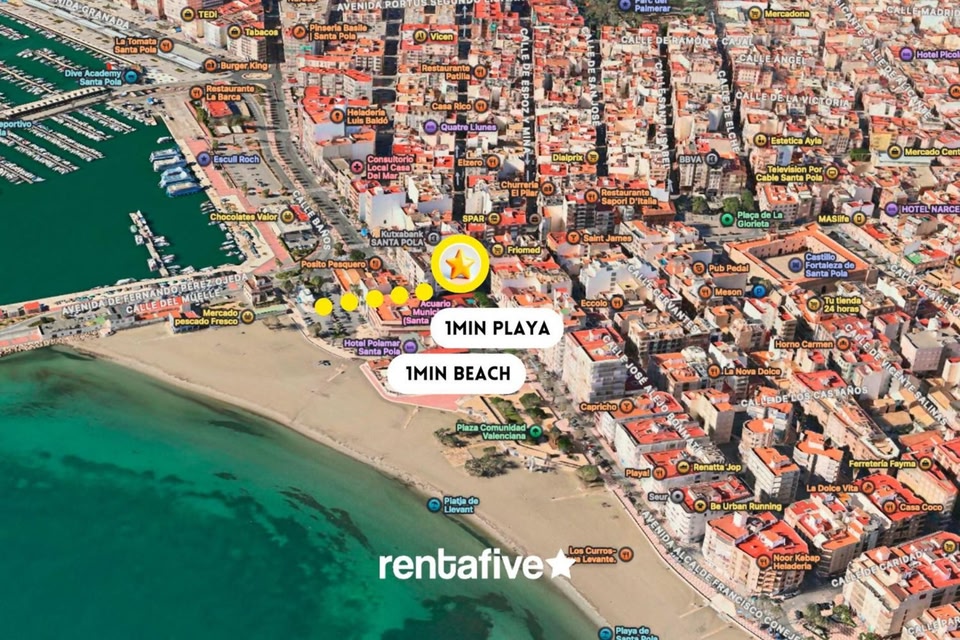 Rentafive - Centro - 1min Playa - Ascensor
