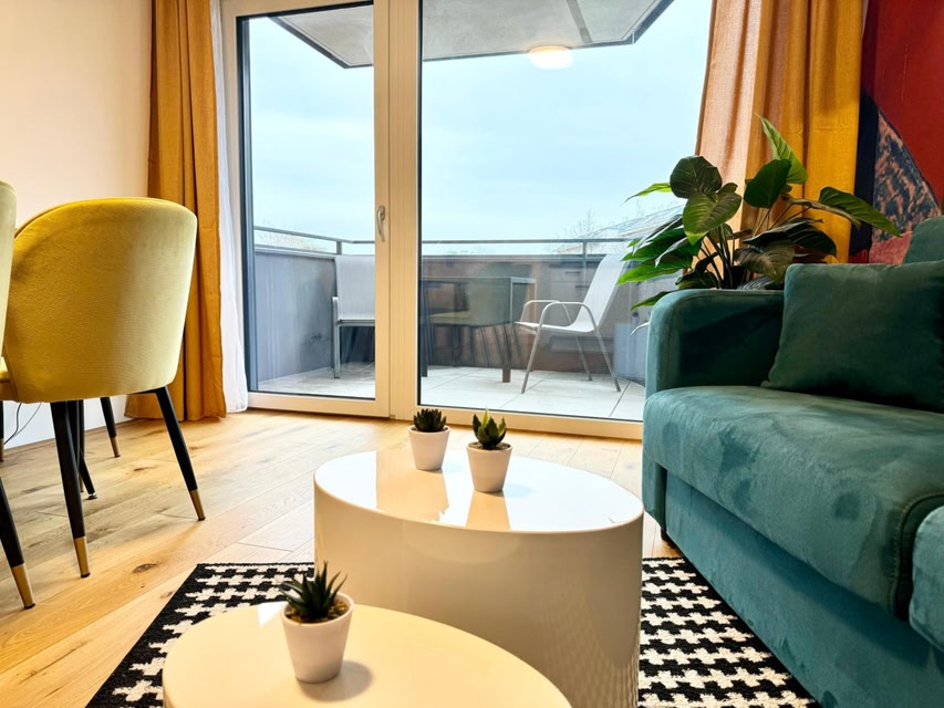 Kreative Wohnung mit Balkon
