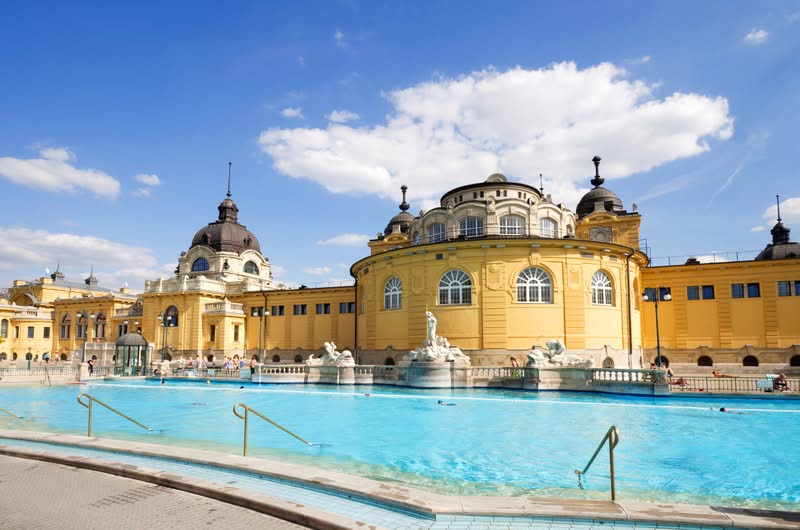 Budapest bathhouse One of Budapest's many bathhouses