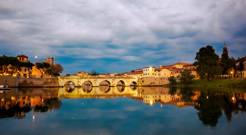 A bridge in Rimini, Italy