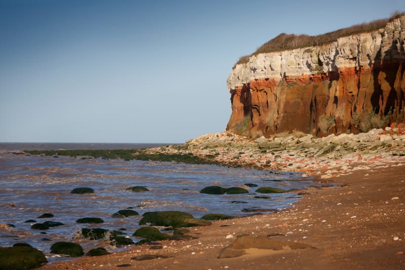 Hunstanton Beach, Norfolk, UK Hunstanton Beach is one of the UK's most popular seaside resorts