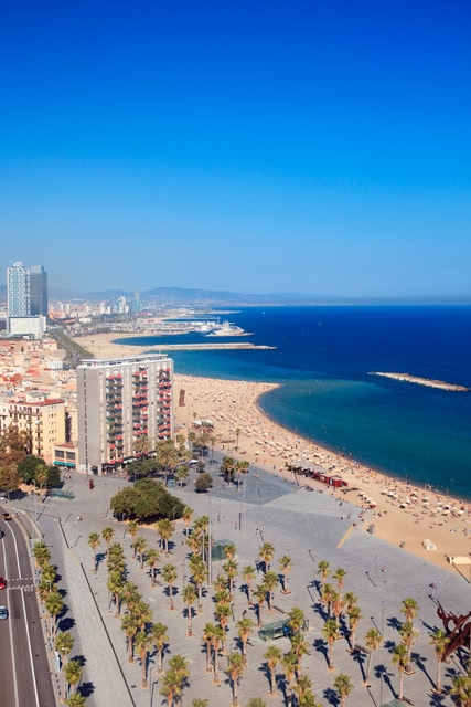 Aussicht auf den Strand von Barcelona