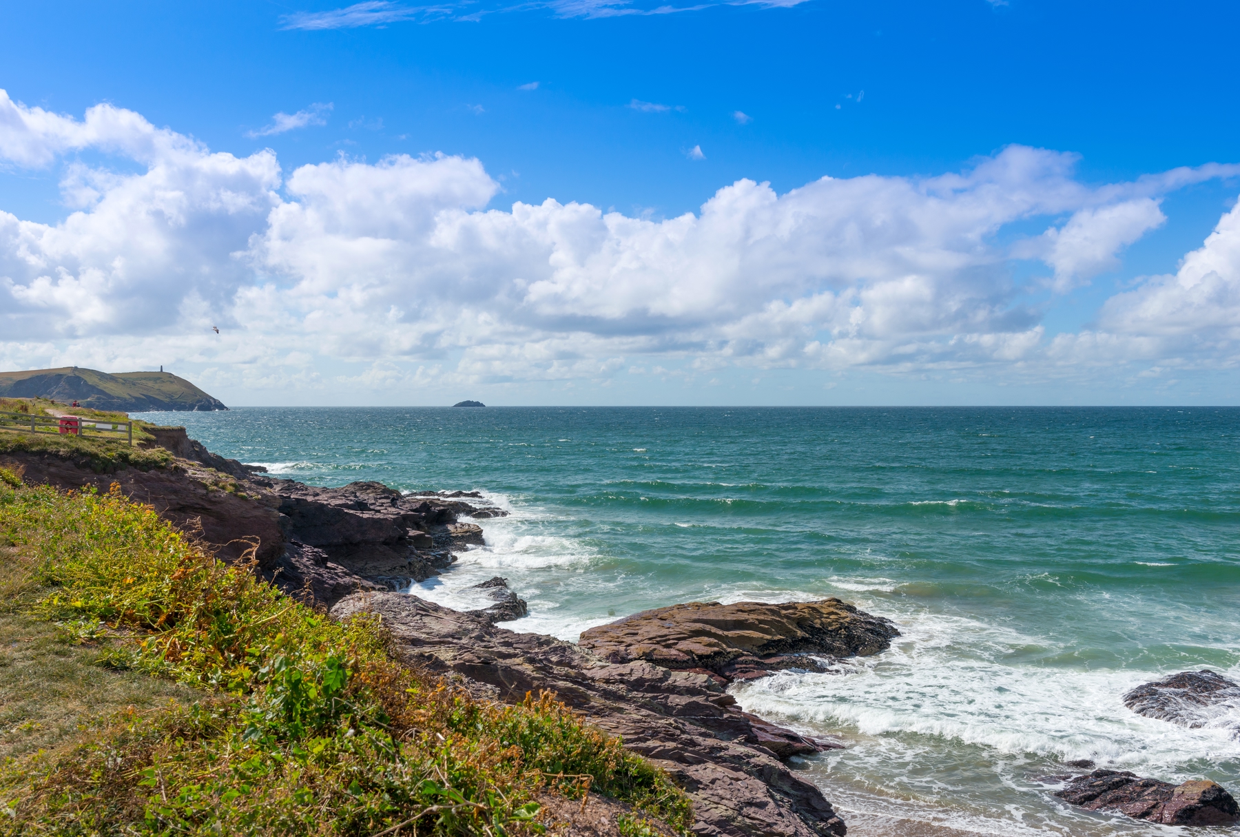 The waves at Polzeath, near Wadebridge, one of the best places to visit in Cornwall