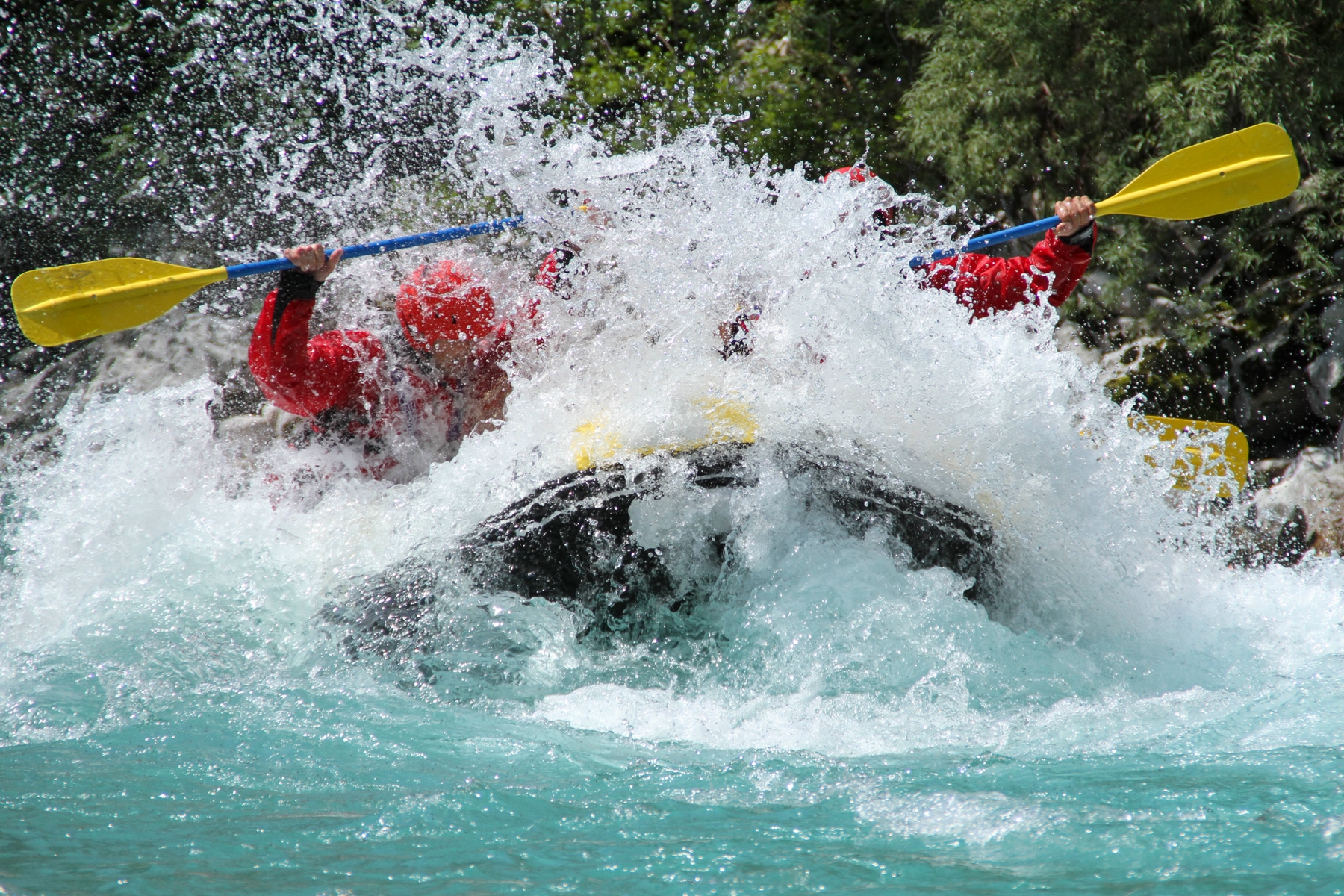 Wildwasser-Rafting im Soča-Tal