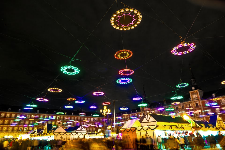 Christmas lights in Madrid, Spain