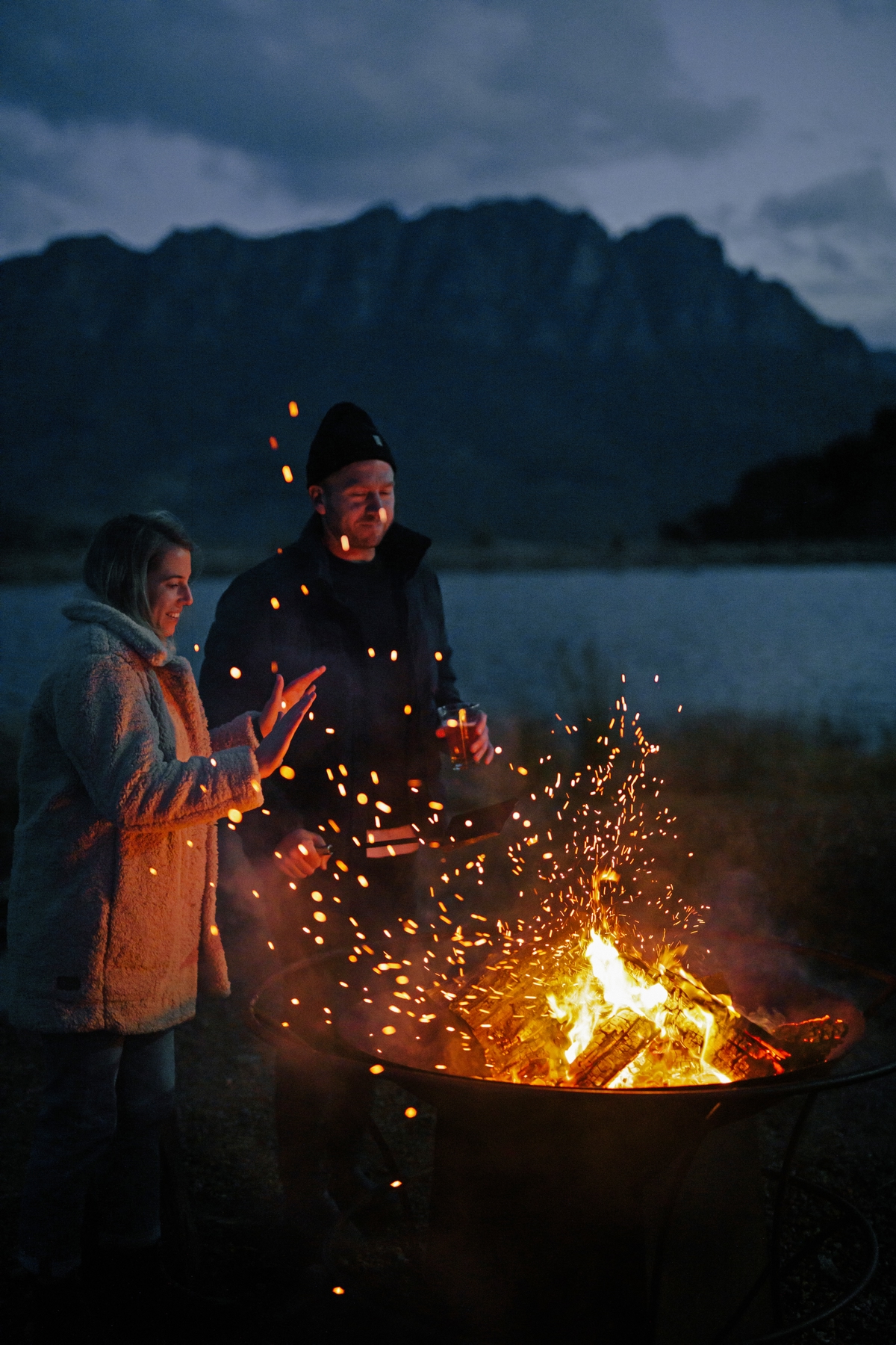 Communal feasting around a fire has been fired to perfection in Tasmania