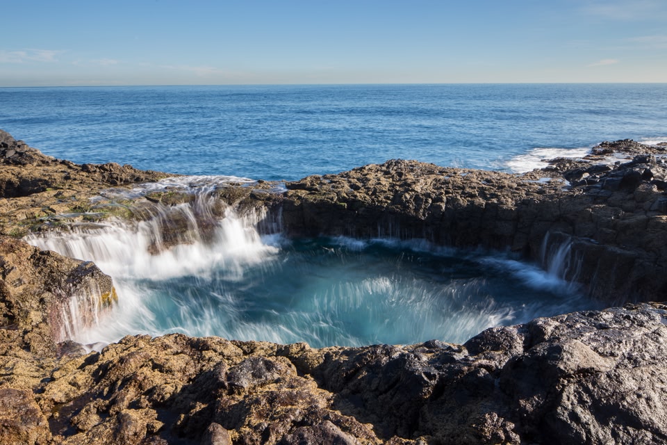 Rugged rock pools on the coast of Gran Canaria.