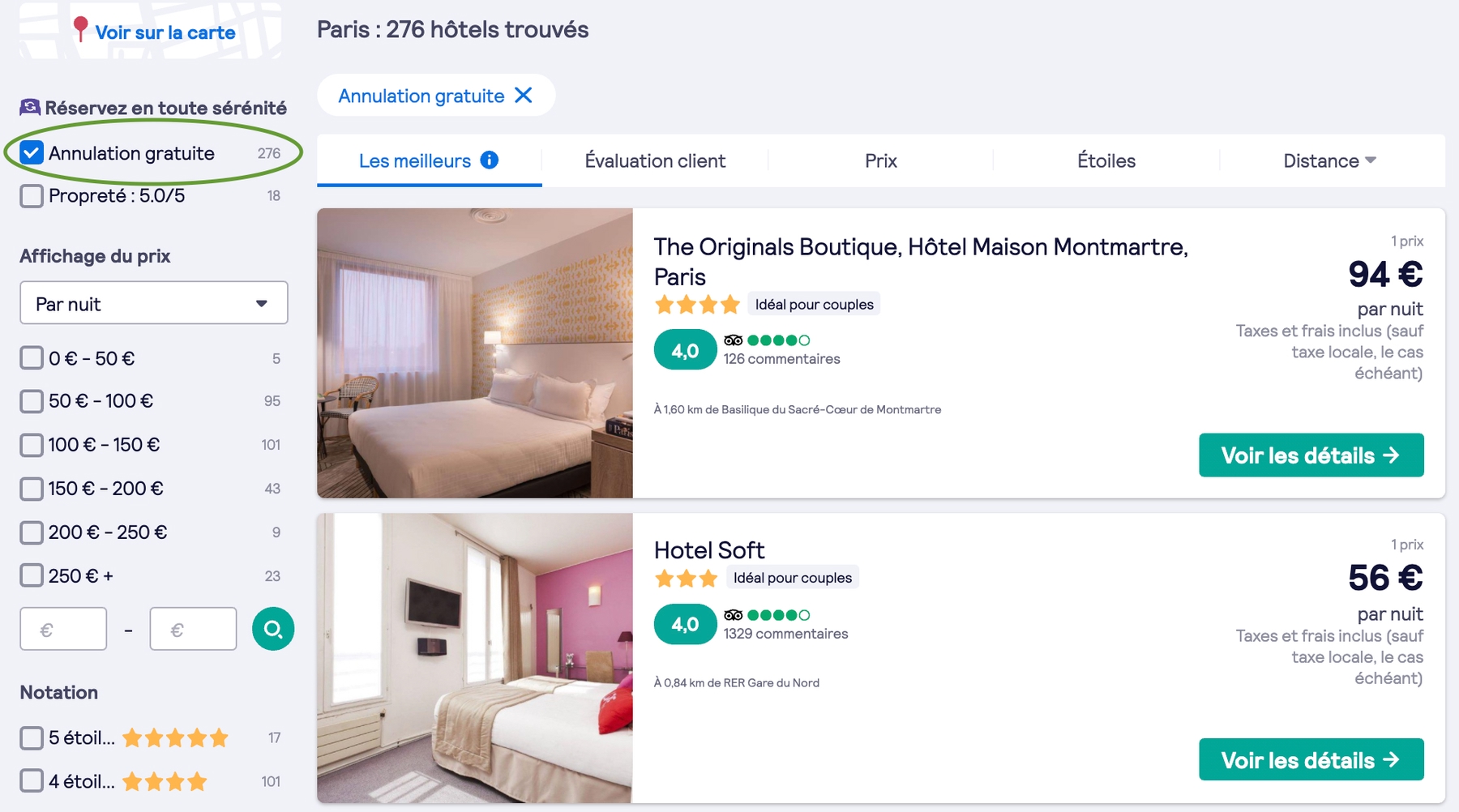 l'annulation gratuite aide pour organiser des voyages flexibles