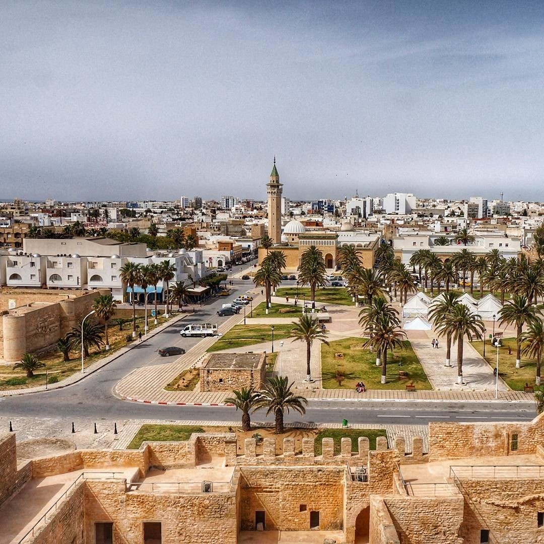 Aerial view of Monastir city in Tunisia 