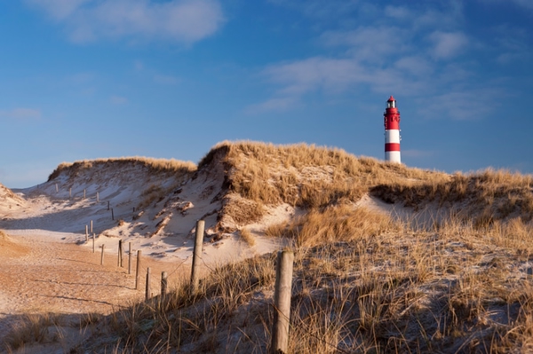 Lighthouse in Amrum, one of the best beaches in Germany