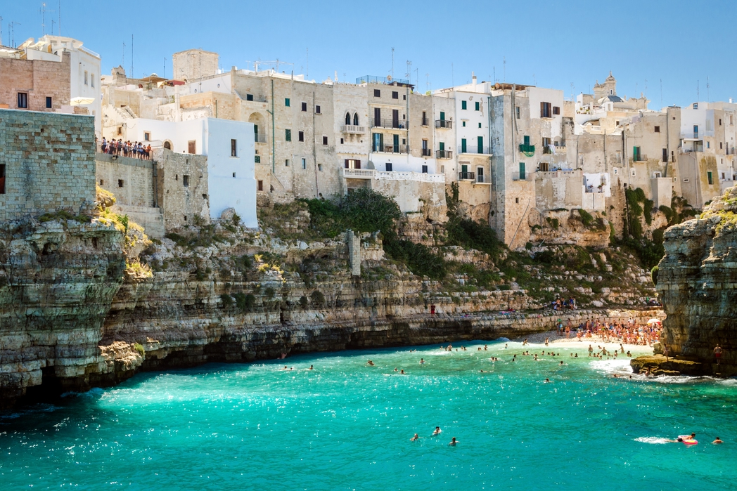 Polignano a Mare is one of the world's most popular beaches