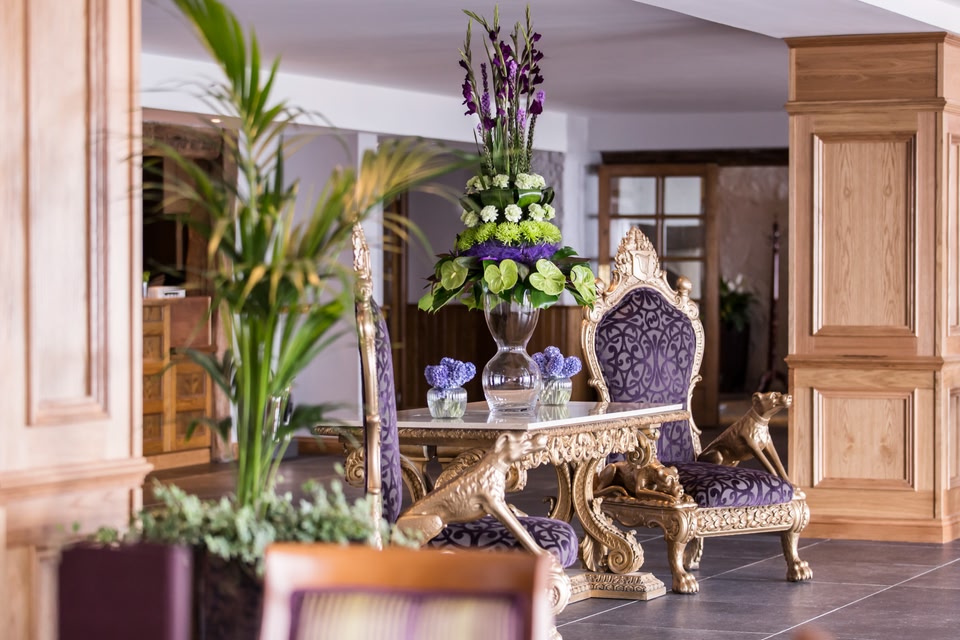 Rococo chairs in the communal area of Ballygally castle
