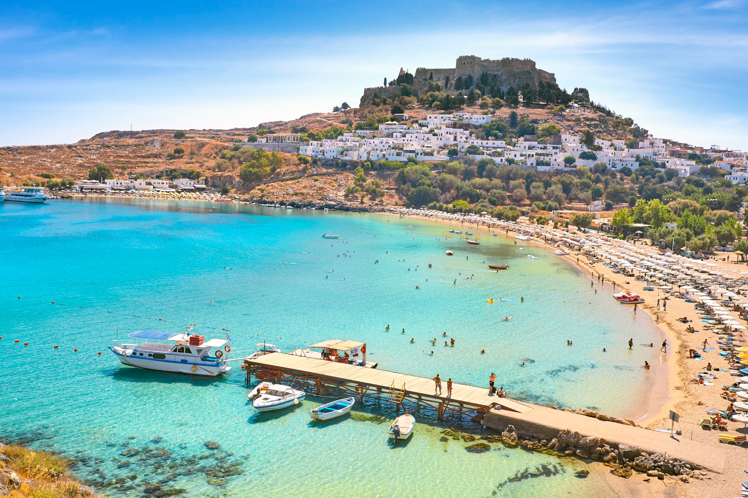 Lindos Bay, Rhodes Island, GreeceLindos Bay, Rhodes Island, Greece St.Paul's Bay, Rhodes Island, Greece