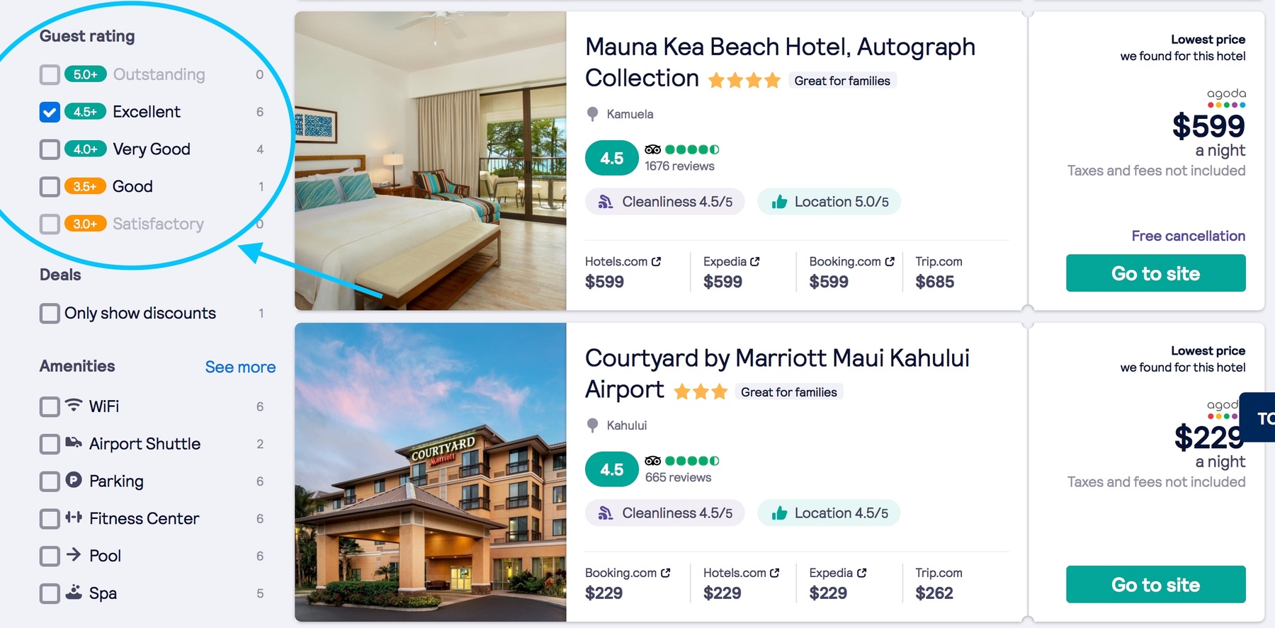 Marriott Black Friday Skyscanner Cleanliness Filter