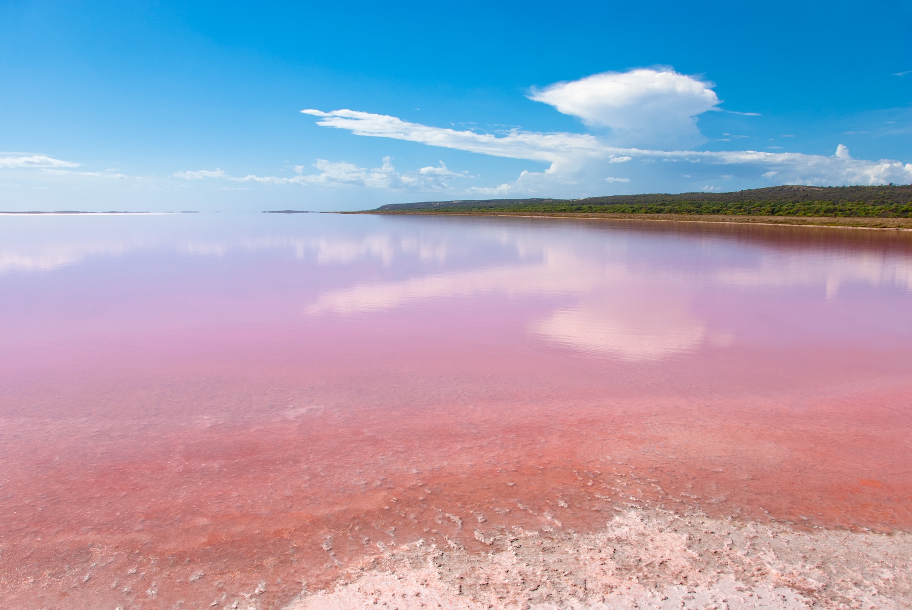 Pink Lake part of Murray Sunset National Park in Victoria