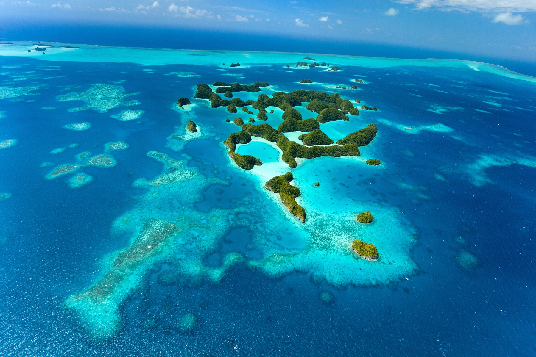 aerial view of the islands of palau, an unexpected travel destination