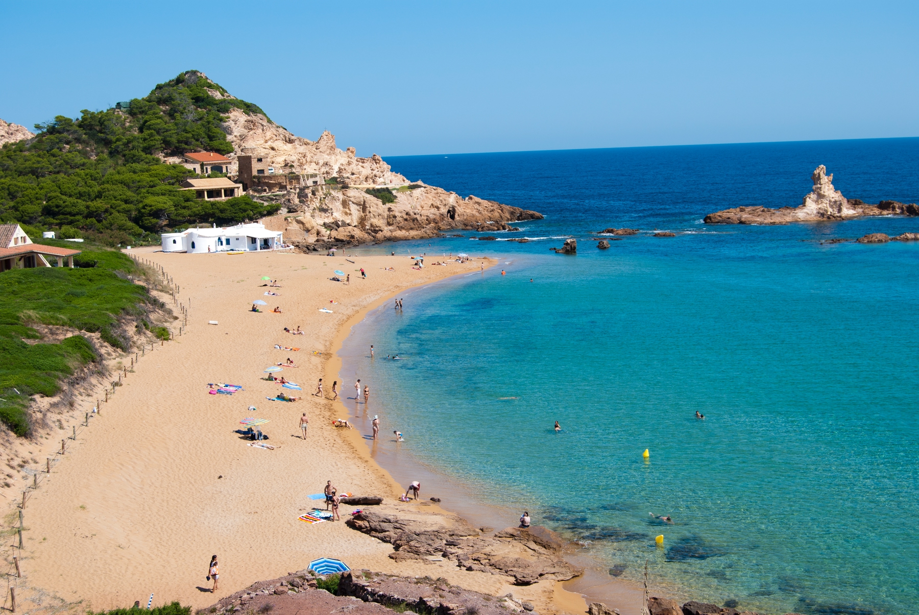 Sandy beach in Menorca