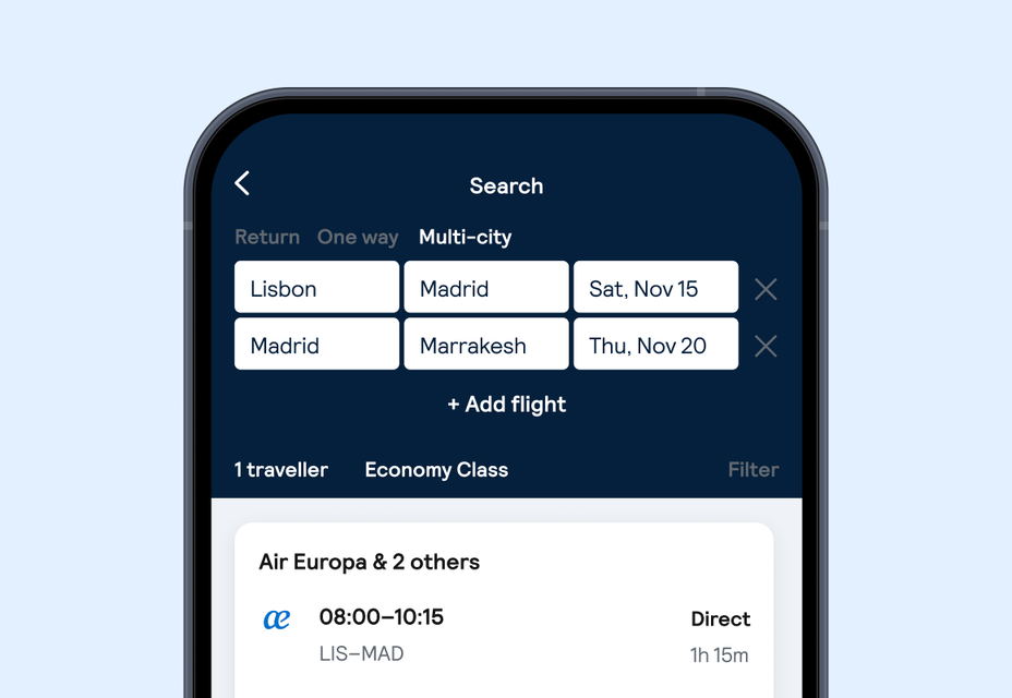How to search for multi-city and open jaw flights on Skyscanner