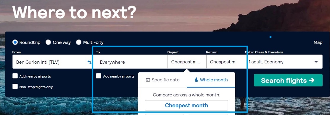 Easily search for last minute flights
