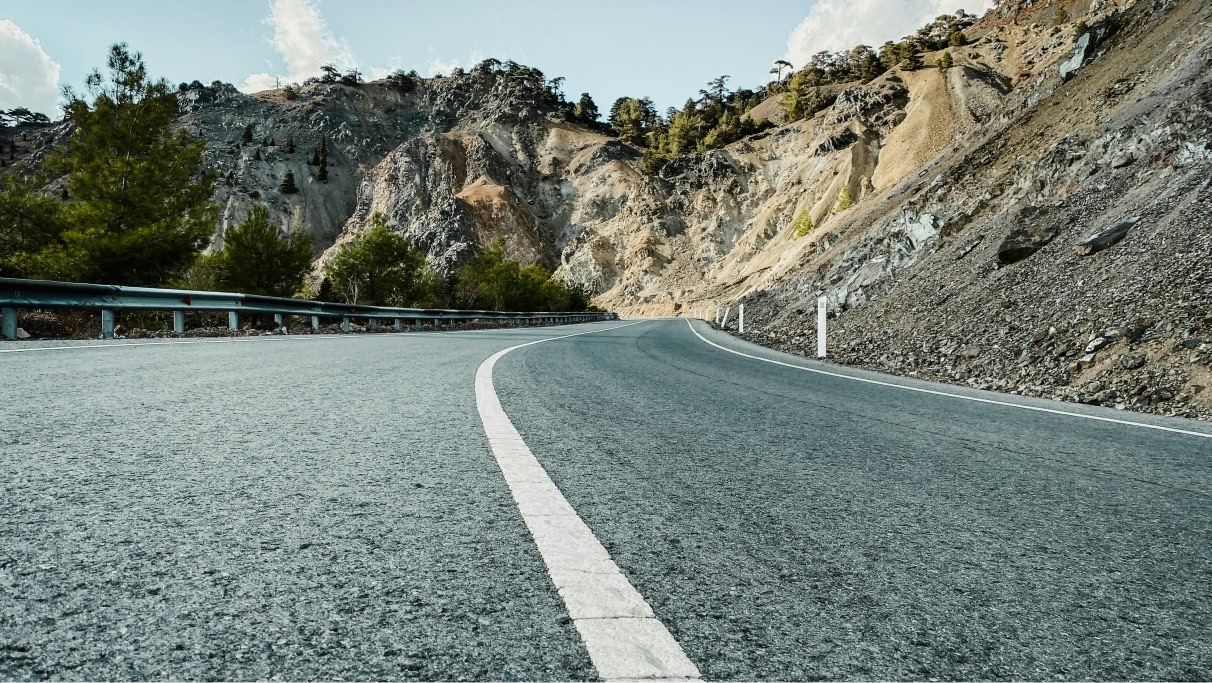 Long stretch of road
