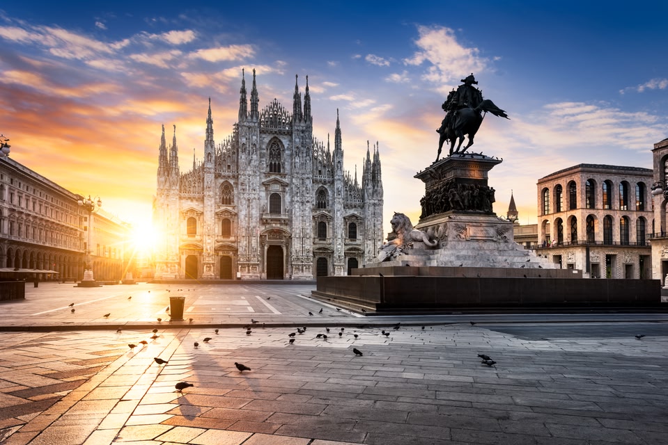 exterior of the Duomo Milan Cathedral
