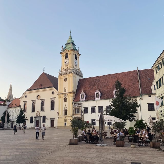 castle in main square in Bratislava, Slovakia