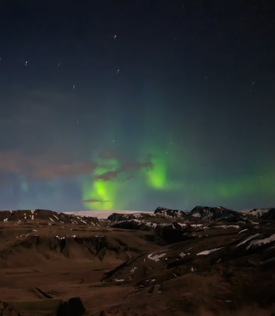Aurora Borealis Northern Lights in Iceland.