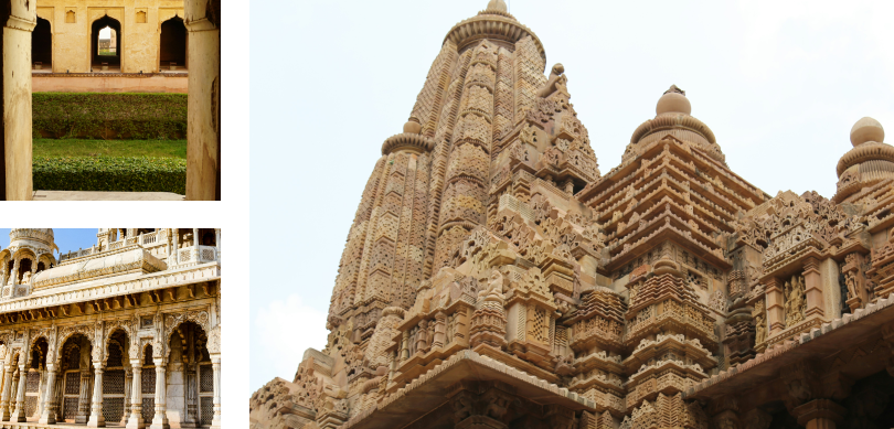 Hindu temple in Delhi during daytime