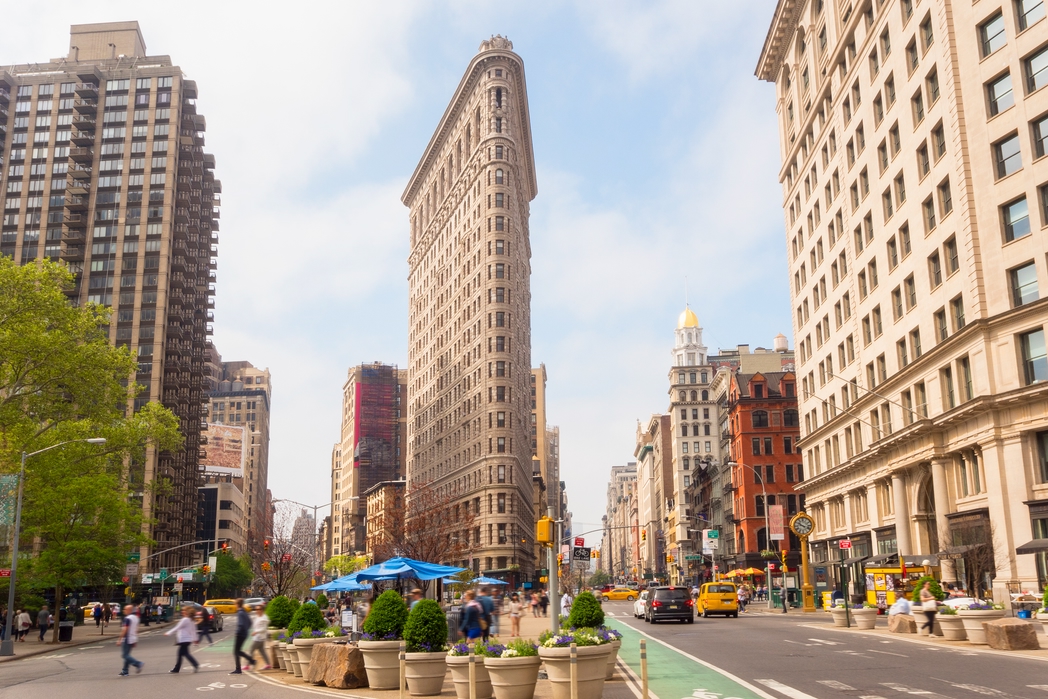 view of the Flatiron building in New York
