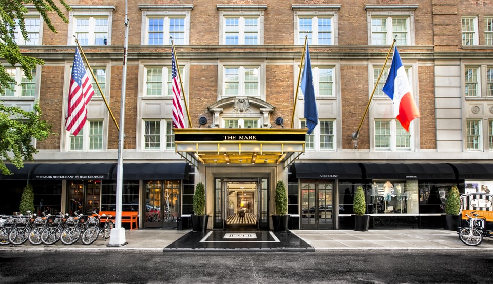 Daytime view of the outside of The Mark Hotel in NYC