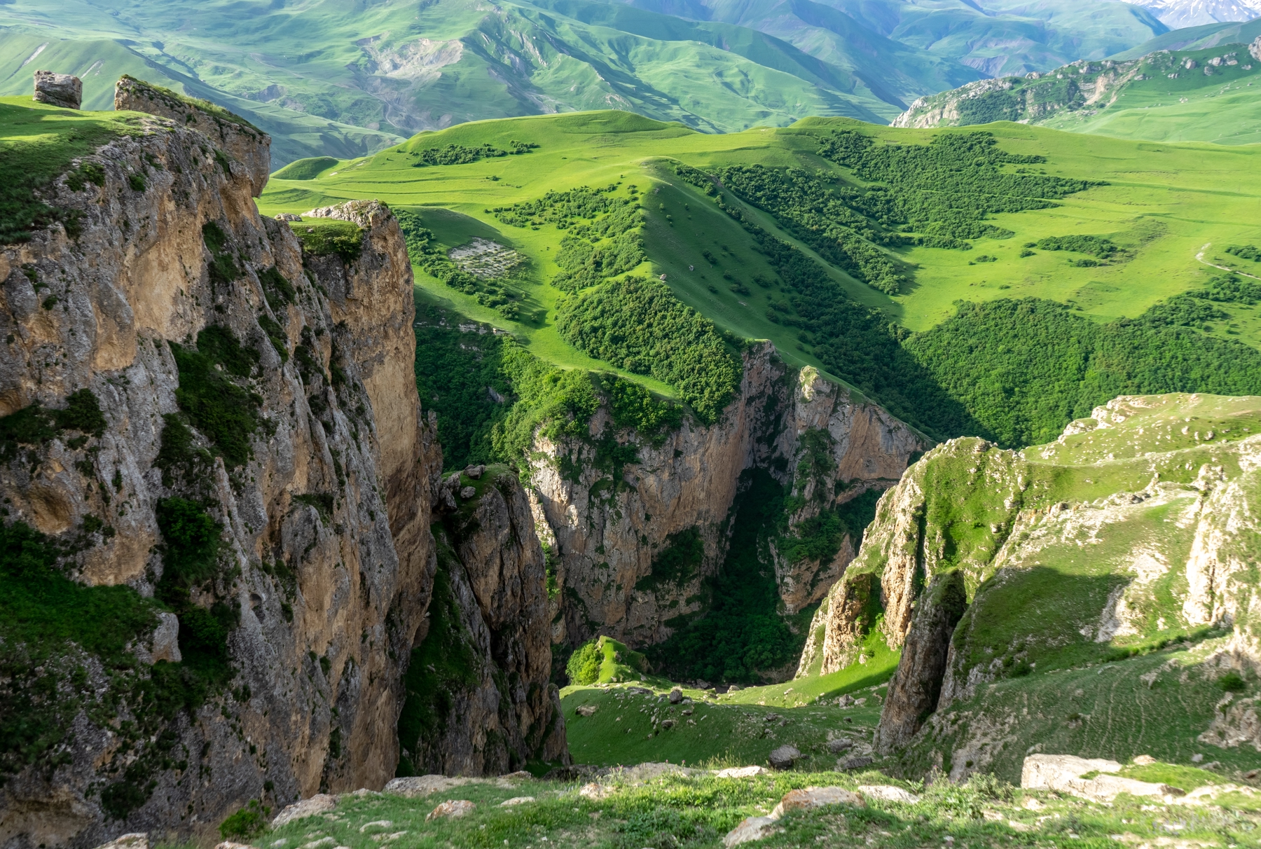Griz village vista in Azerbaijan