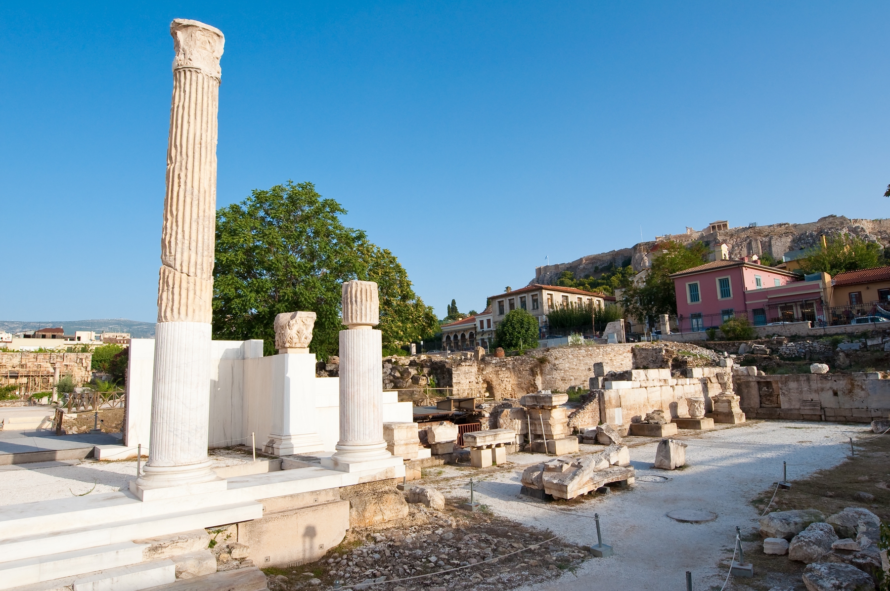 Greece is open so you can visit outdoor museums like these ancient ruins in Athens, as well as indoor venues.