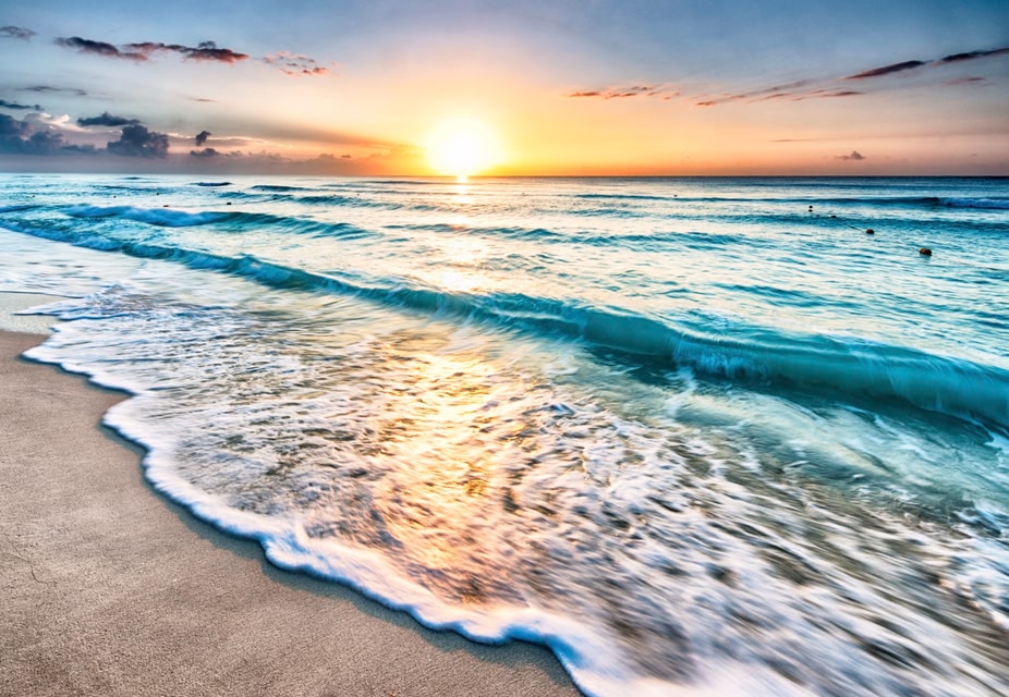 romantic beach sunset
